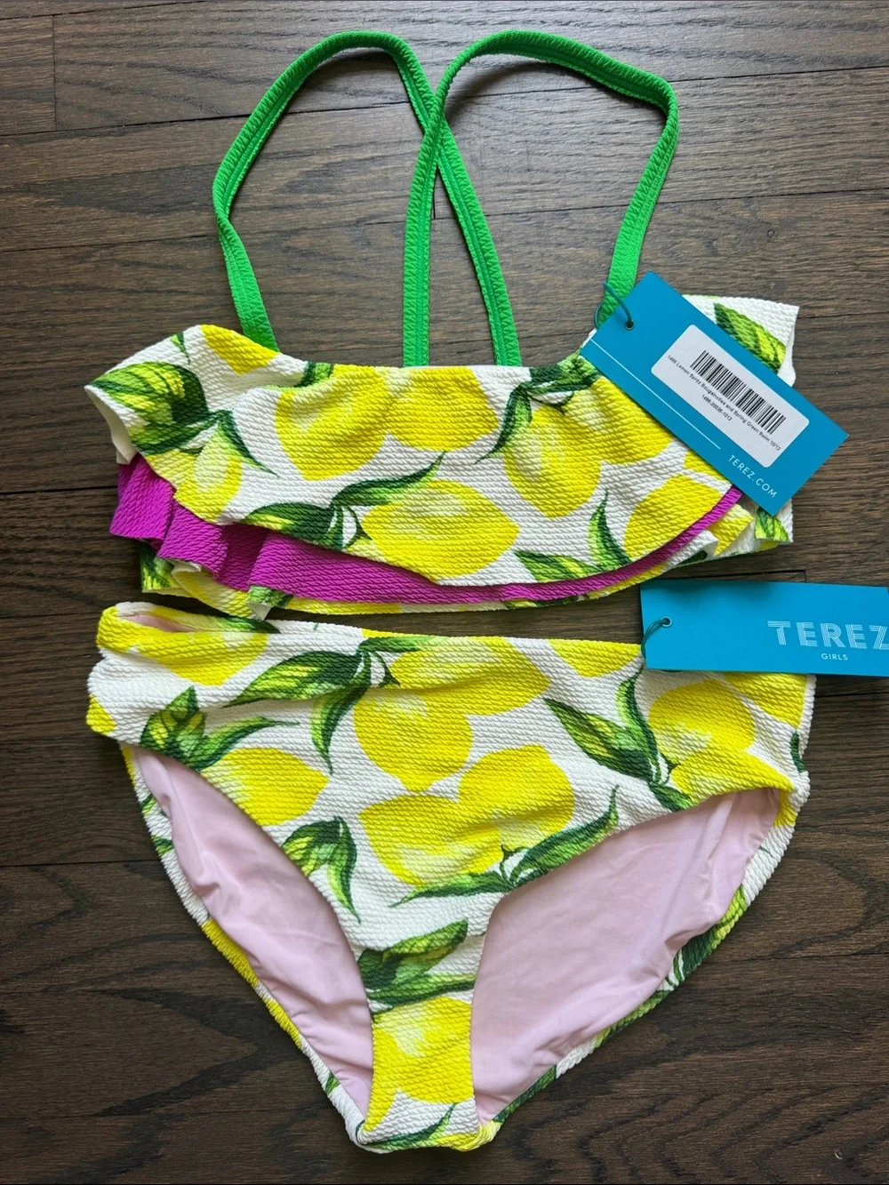 Terez Lemon Spritz two piece. NWT size 10/12